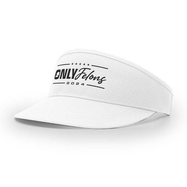 Classic Golf Visor / White Only Felons Visor maga trump