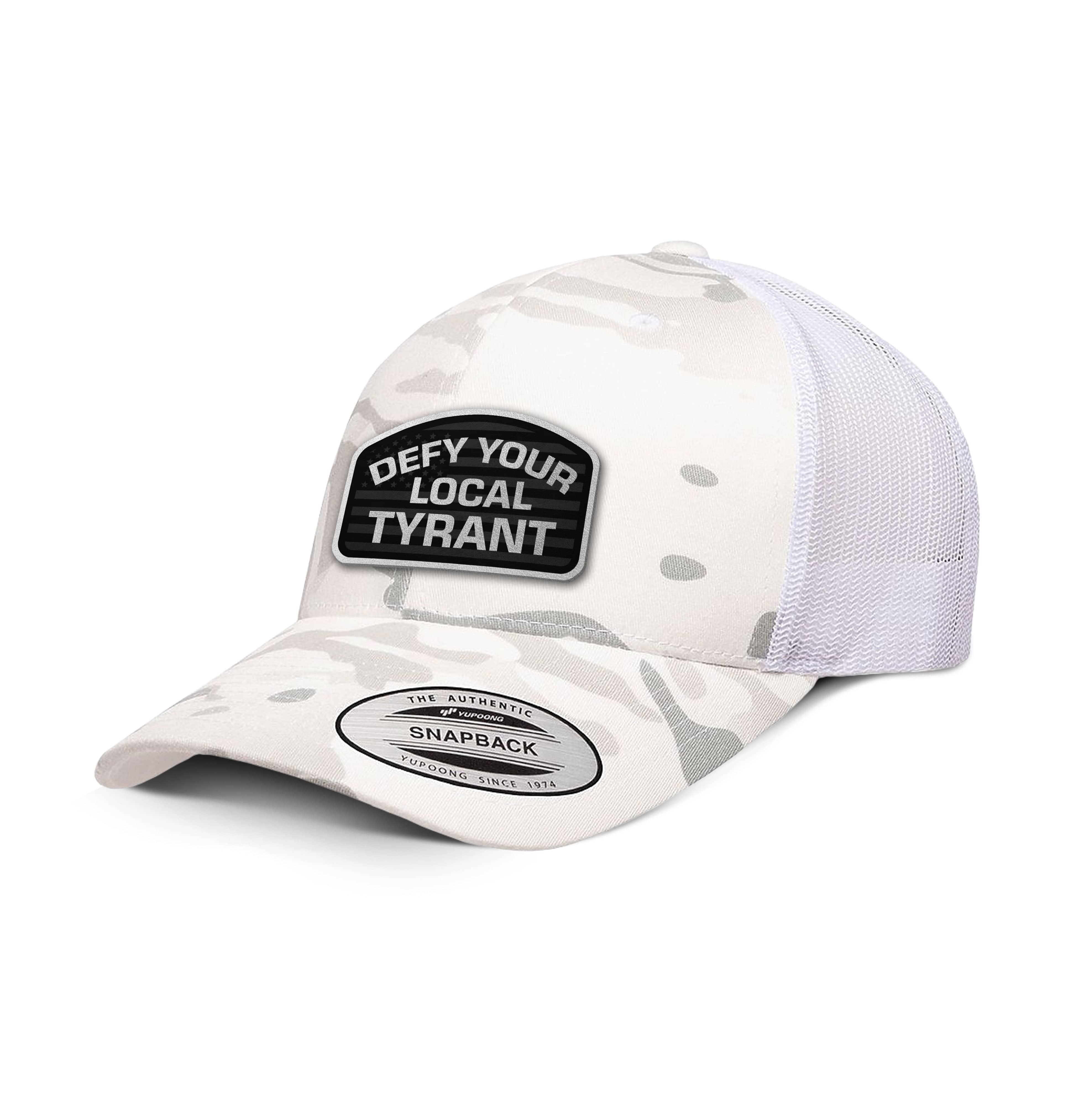 Classics Six-Panel Retro Trucker Cap / Alpine White / OS Defy Your Local Tyrant Camo Edition Trucker Hat maga trump