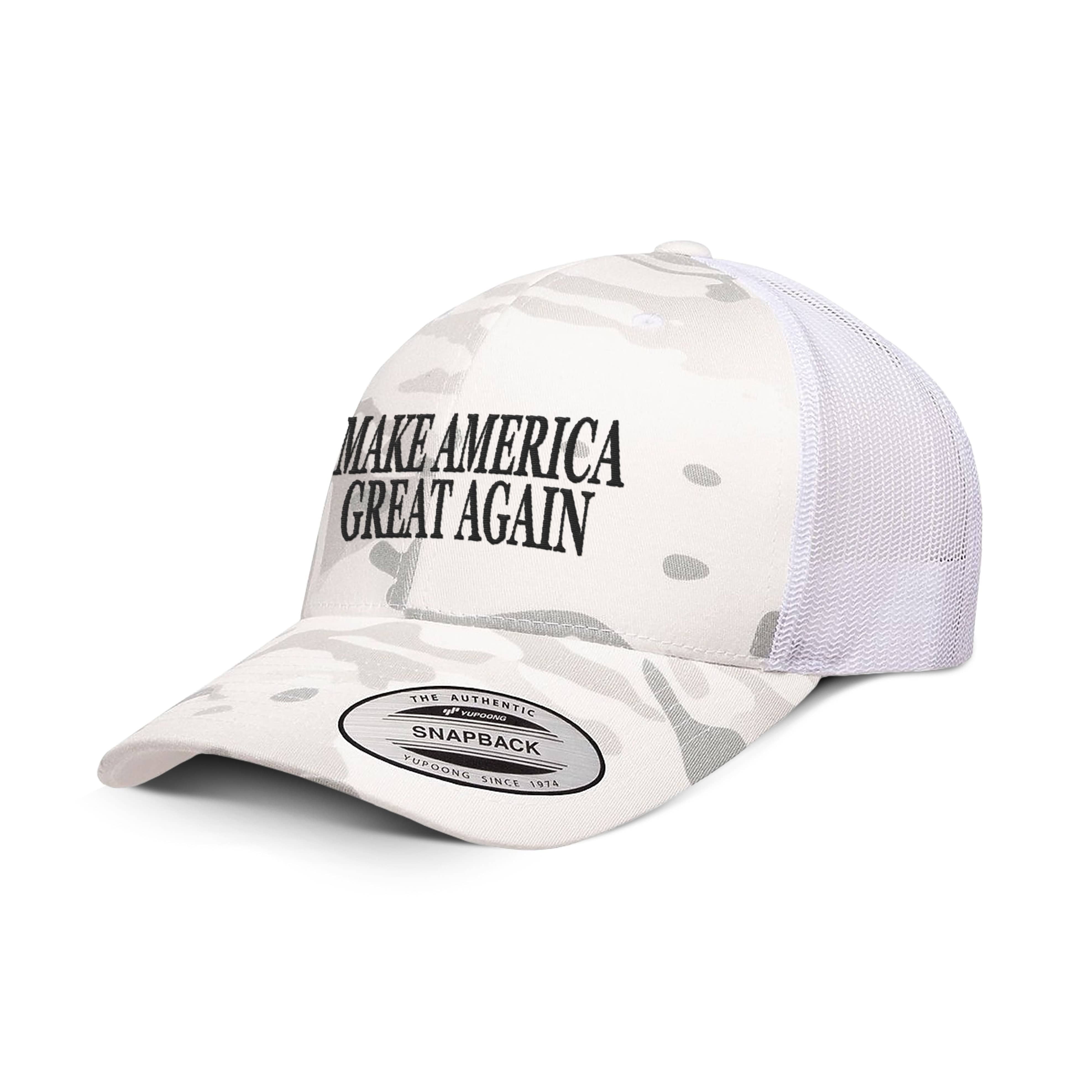 Classics Six-Panel Retro Trucker Cap / Alpine White / OS Make America Great Again Camo Edition Trucker Hat maga trump