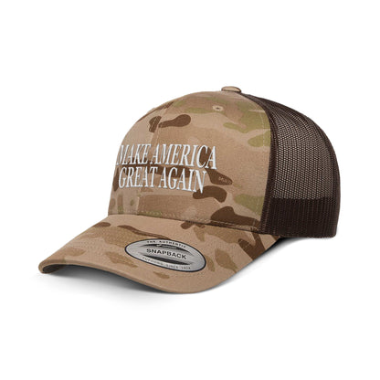 Classics Six-Panel Retro Trucker Cap / Arid Brown / OS Make America Great Again Camo Edition Trucker Hat maga trump