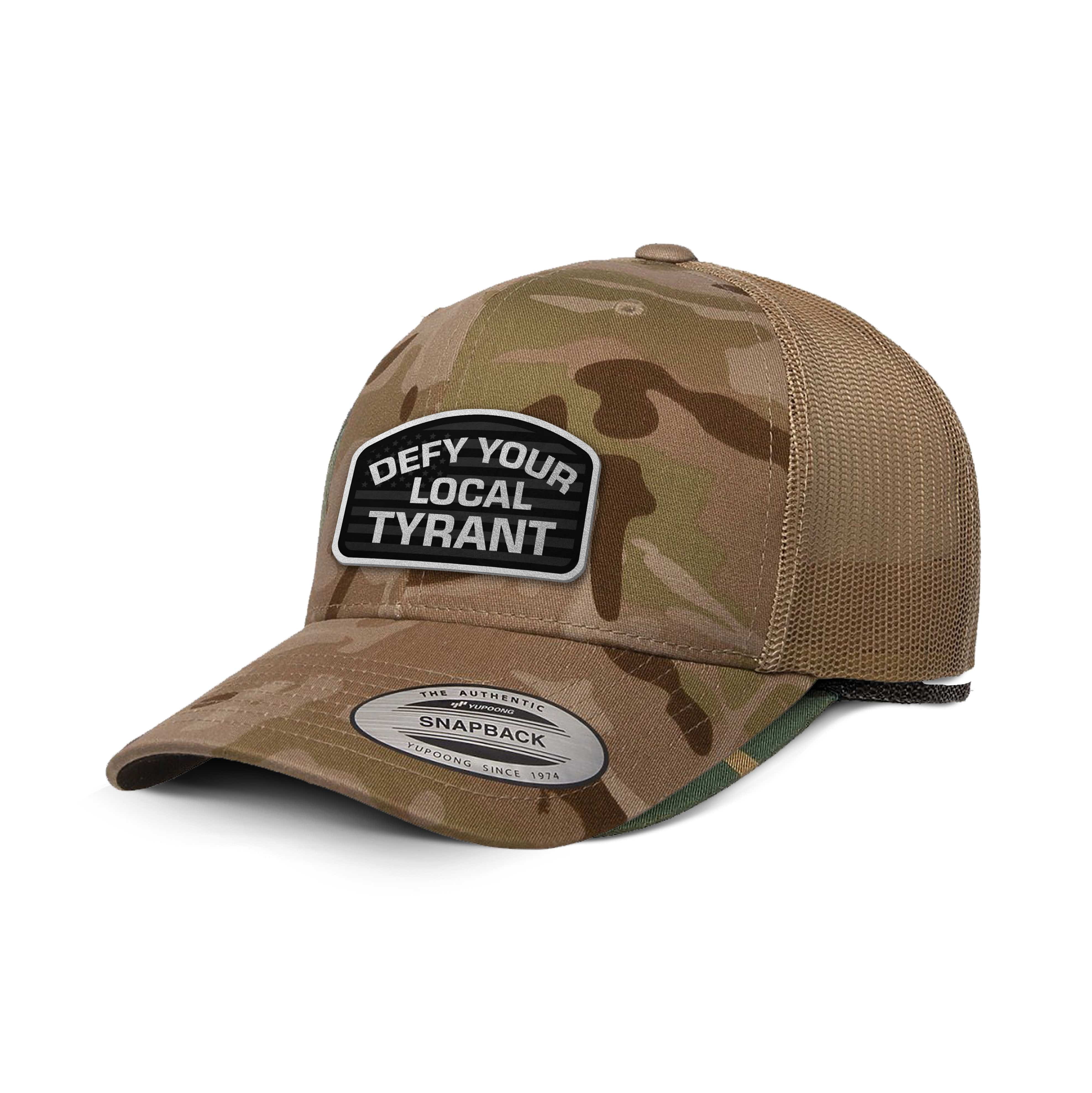 Classics Six-Panel Retro Trucker Cap / Arid Tan / OS Defy Your Local Tyrant Camo Edition Trucker Hat maga trump