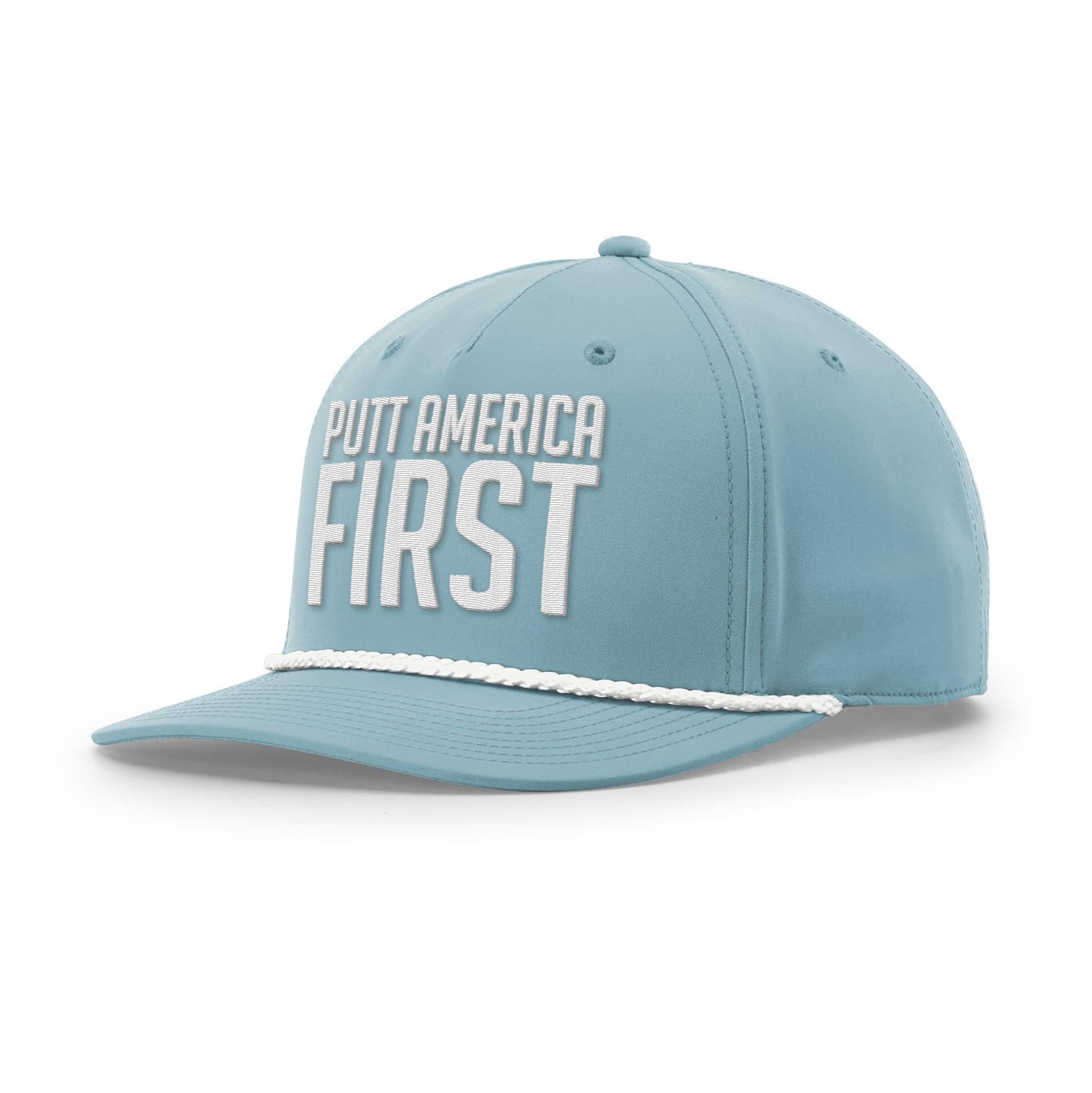 Five Panel Classic Rope / Light Blue / OS Putt America First Rope Hat maga trump