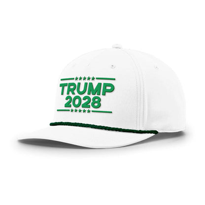 Five Panel Classic Rope / White/Green / OS Trump 2028 Rope Hat maga trump