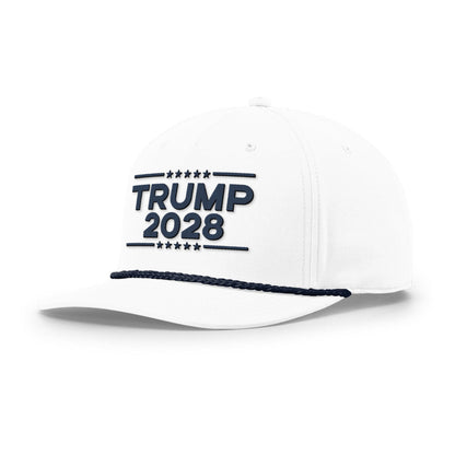 Five Panel Classic Rope / White/Navy / OS Trump 2028 Rope Hat maga trump