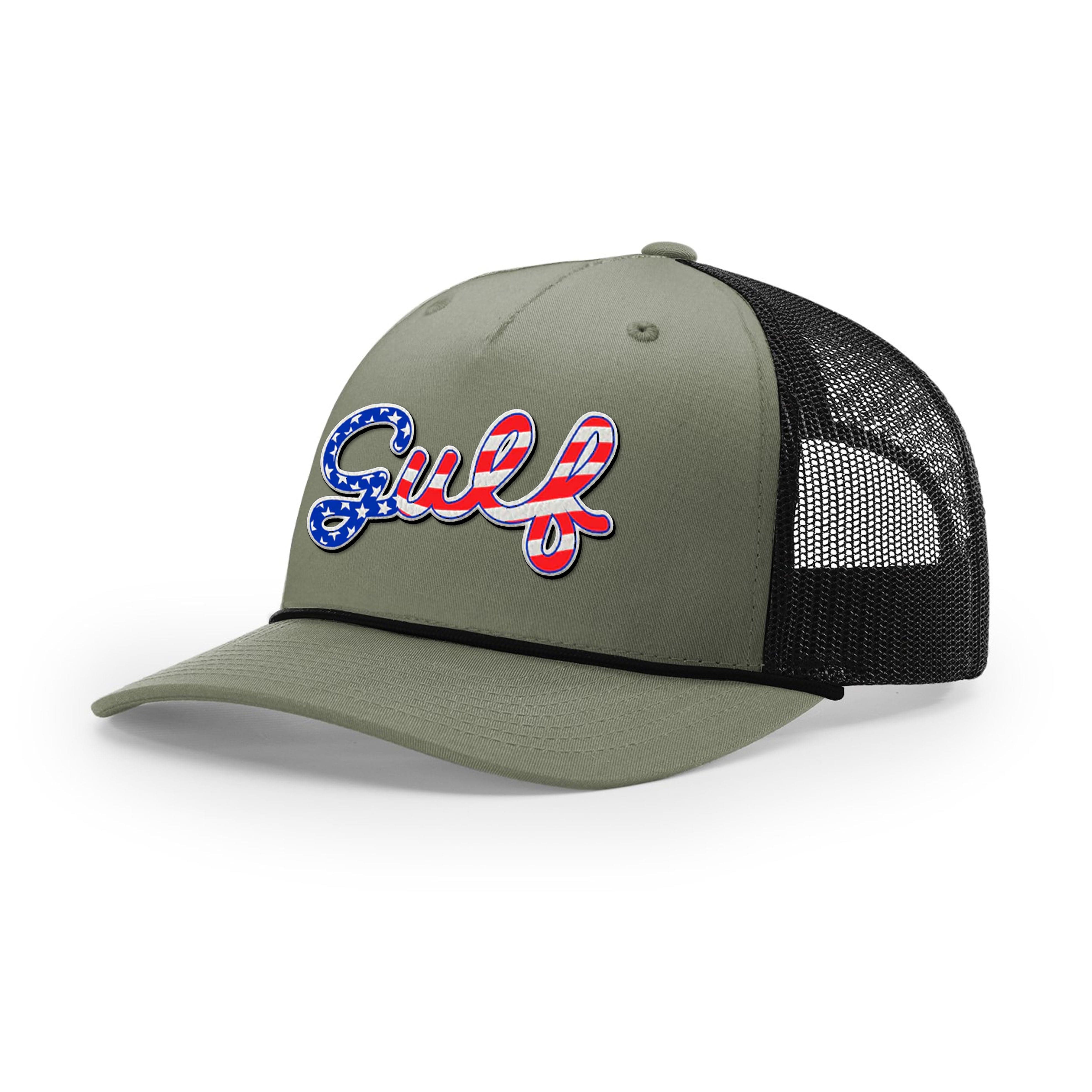 Five Panel Trucker with Rope / Heather Gray/Black / OS Gulf of America Rope Trucker Hat maga trump