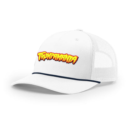 Five Panel Trucker with Rope / Navy/White / OS Trumpamania Rope Trucker Hat maga trump