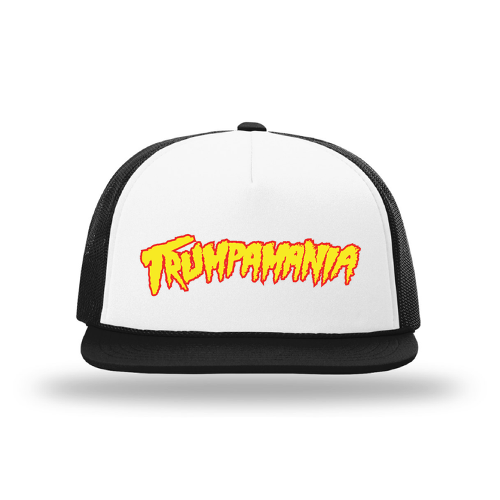 Foamie Trucker Cap / White/Black TRUMPAMANIA Foamy Trucker Hat maga trump