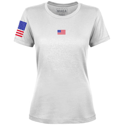 Freedom is Earned Ladies Tee maga trump