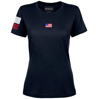 Freedom is Earned Ladies Tee maga trump