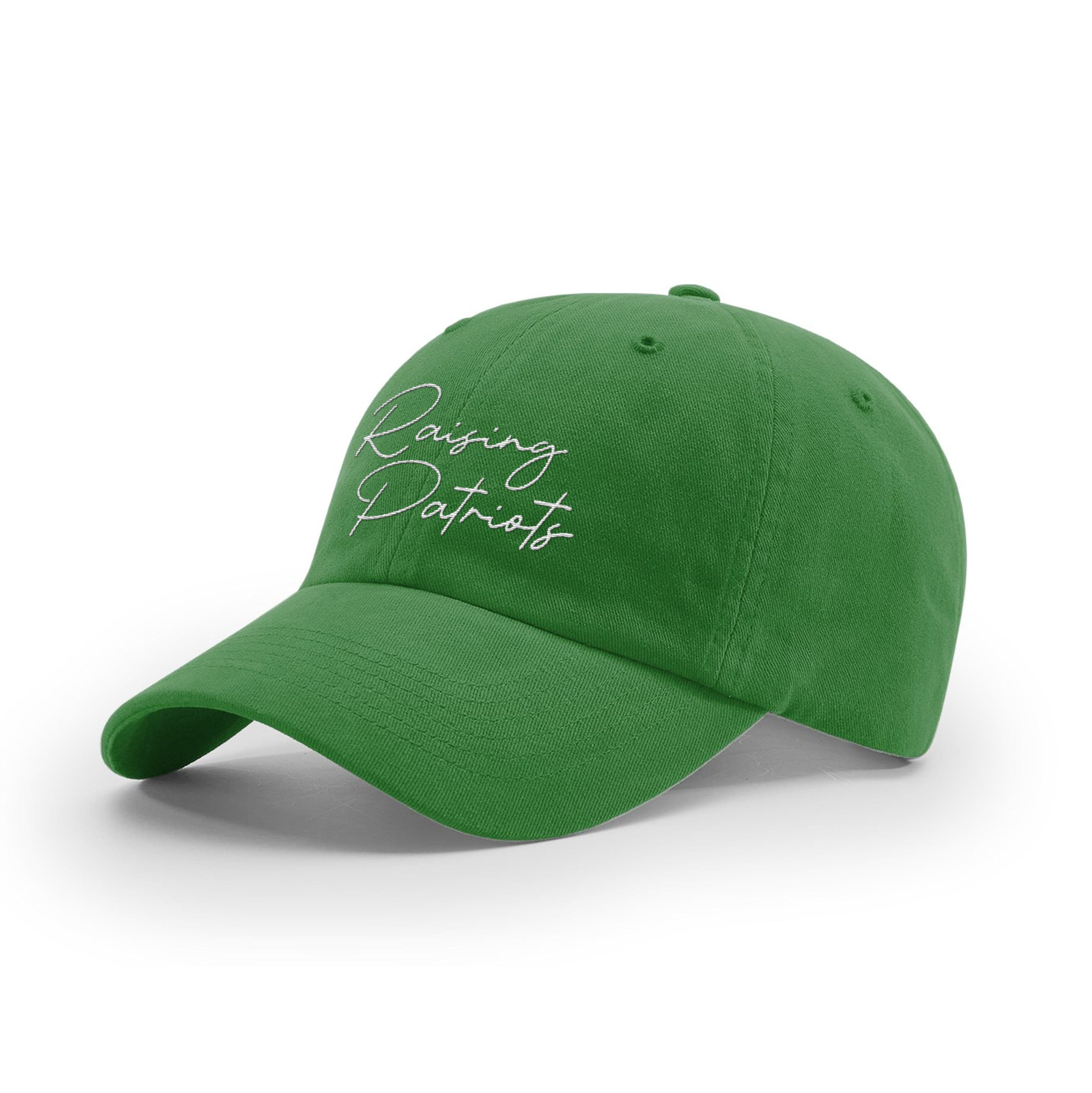 GARMENT WASHED TWILL / Kelly Green / OS Raising Patriots Mom Hat maga trump