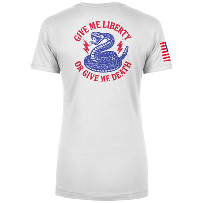Give me Liberty or give me death Ladies Tee maga trump