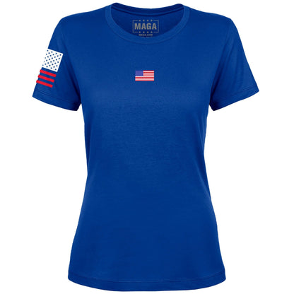 Give me Liberty or give me death Ladies Tee maga trump