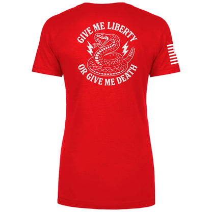 Give me Liberty or give me death Ladies Tee maga trump