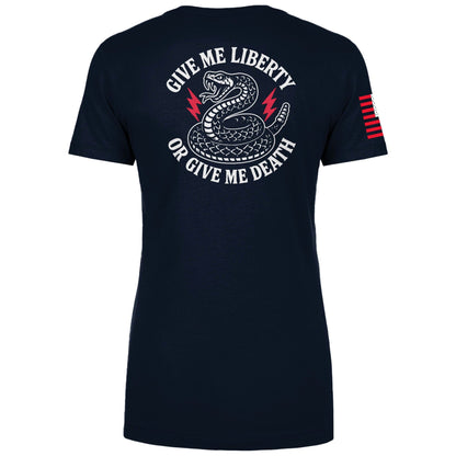 Give me Liberty or give me death Ladies Tee maga trump