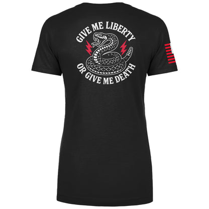 Give me Liberty or give me death Ladies Tee maga trump