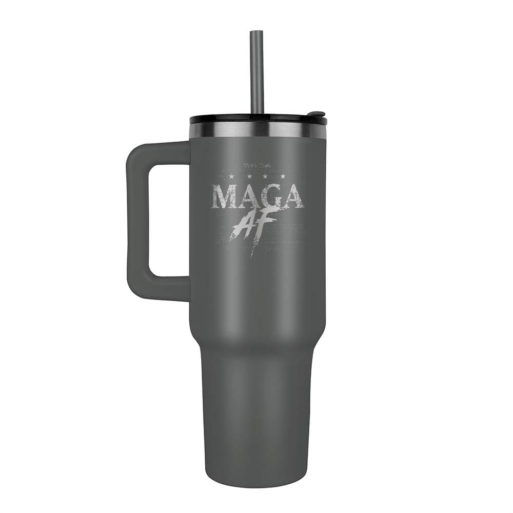 Gray MAGA AF 40oz Tumbler maga trump