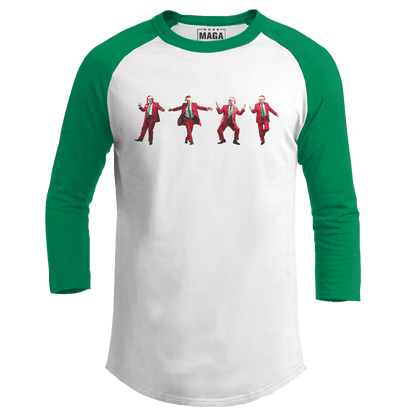 Green / S Dancing Trump v1 Raglan maga trump