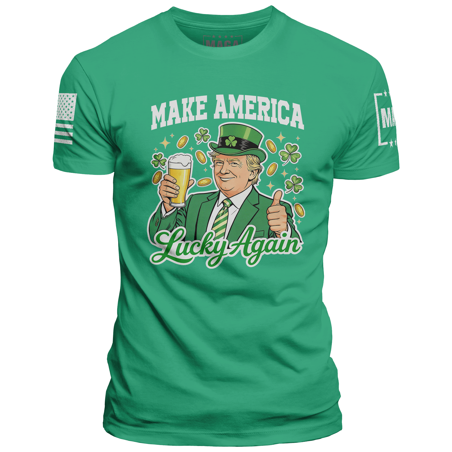 Green / S Make America Lucky Again maga trump