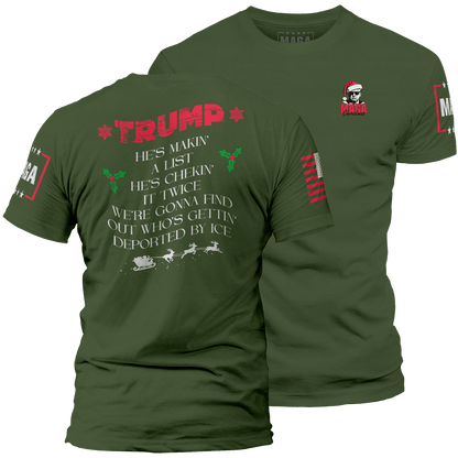 Green / S Trump Santa - Making A List maga trump