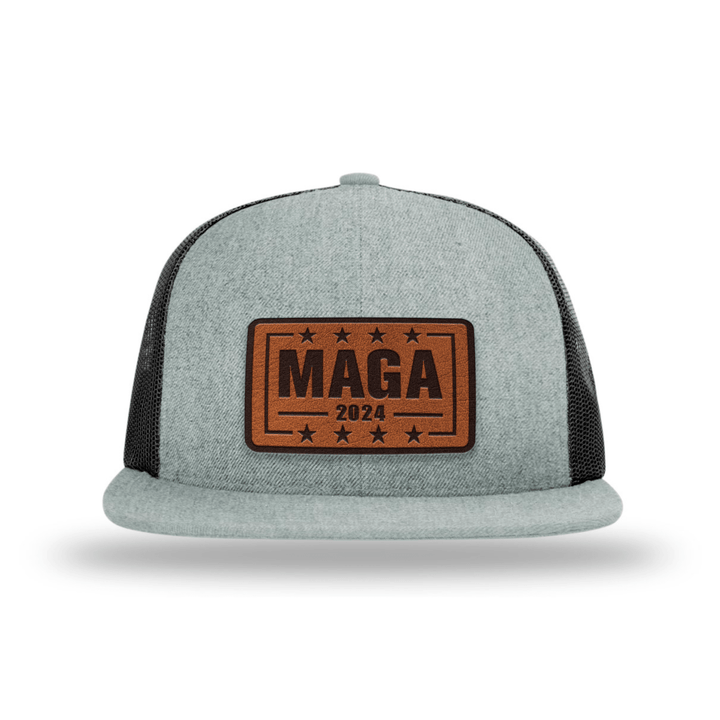 Heather Grey/Black Maga 2024 Flat Bill maga trump