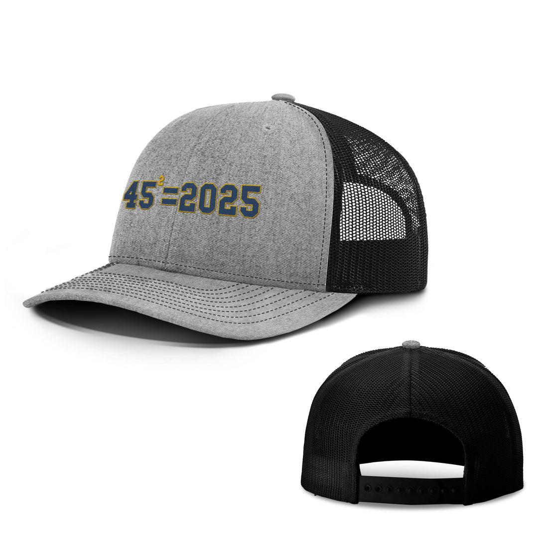 Heather Grey/ Black / OS 45 Squared Trucker Hat maga trump