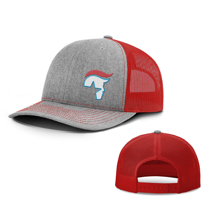 Heather Grey/ Red / OS President Trump Trucker Hat maga trump