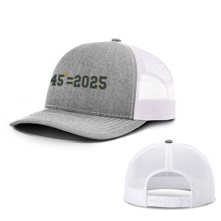 Heather Grey/ White / OS 45 Squared Trucker Hat maga trump