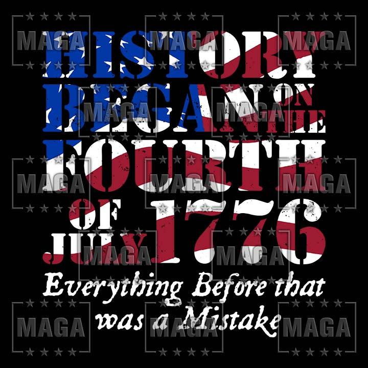 History Began In 1776 Ladies Tee maga trump