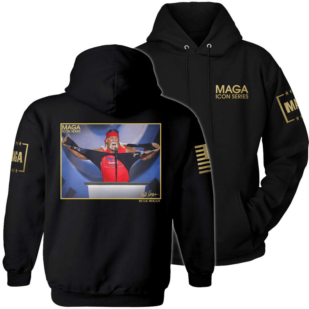 Hoodie / Black / XS Icon Series - Hulk Hogan maga trump