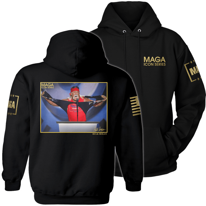 Hoodie / Black / XS Icon Series - Hulk Hogan maga trump