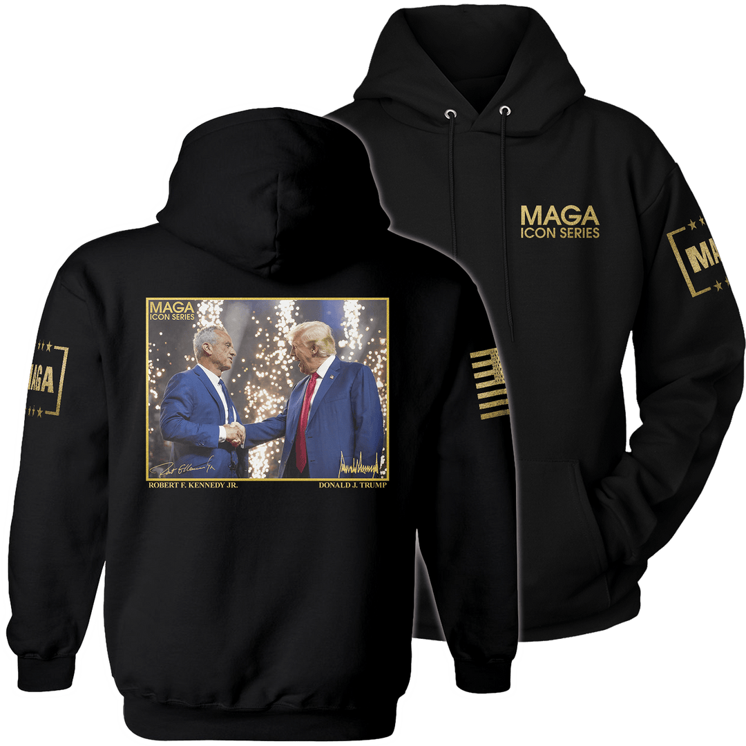 Hoodie / Black / XS Icon Series - RFK Jr. and Trump maga trump