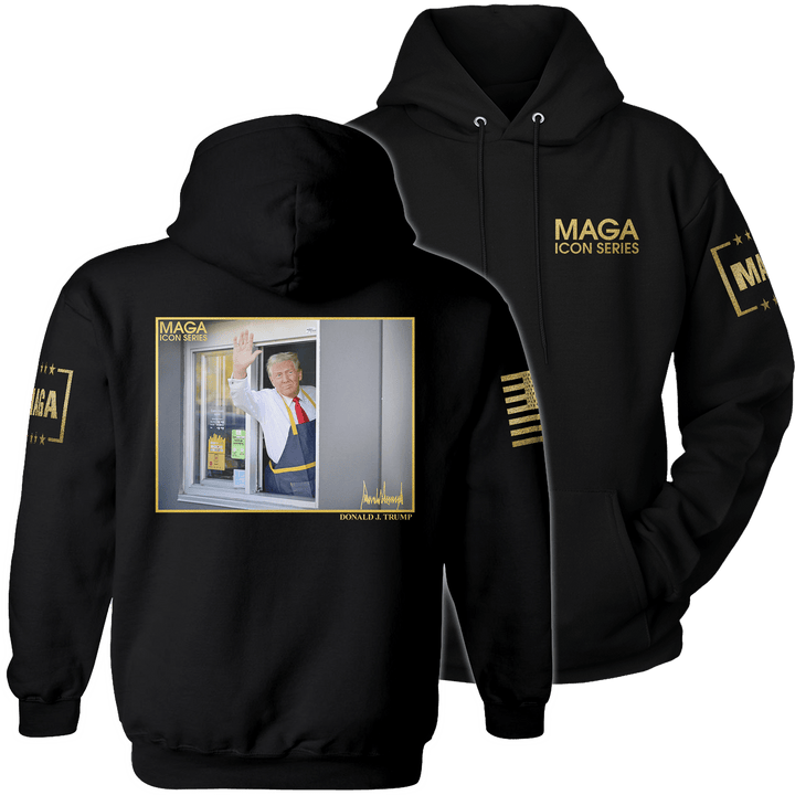 Hoodie / Black / XS Icon Series - Trump MagaDonald's maga trump