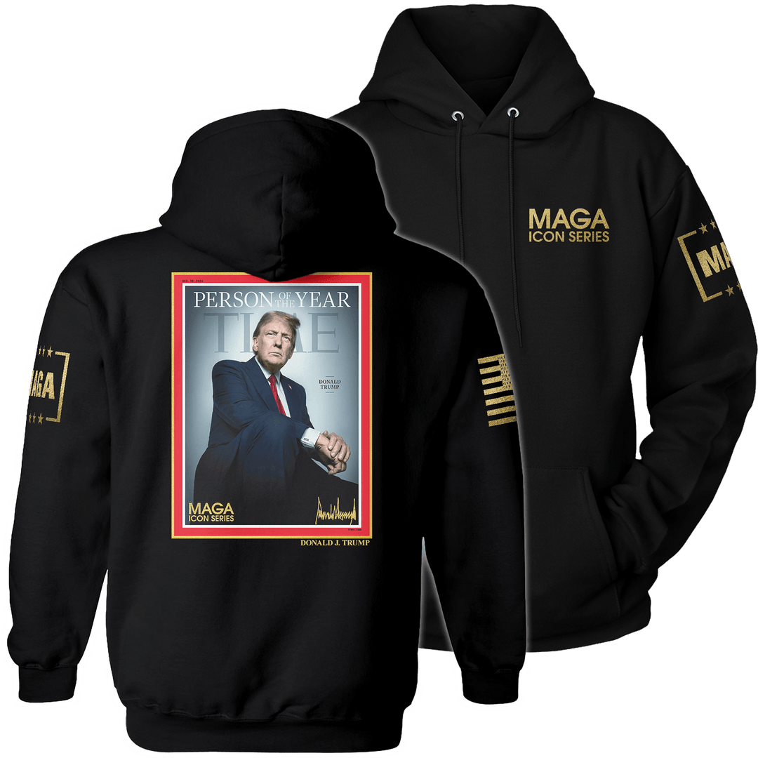 Hoodie / Black / XS Icon Series - Trump Person of the Year 2024 maga trump