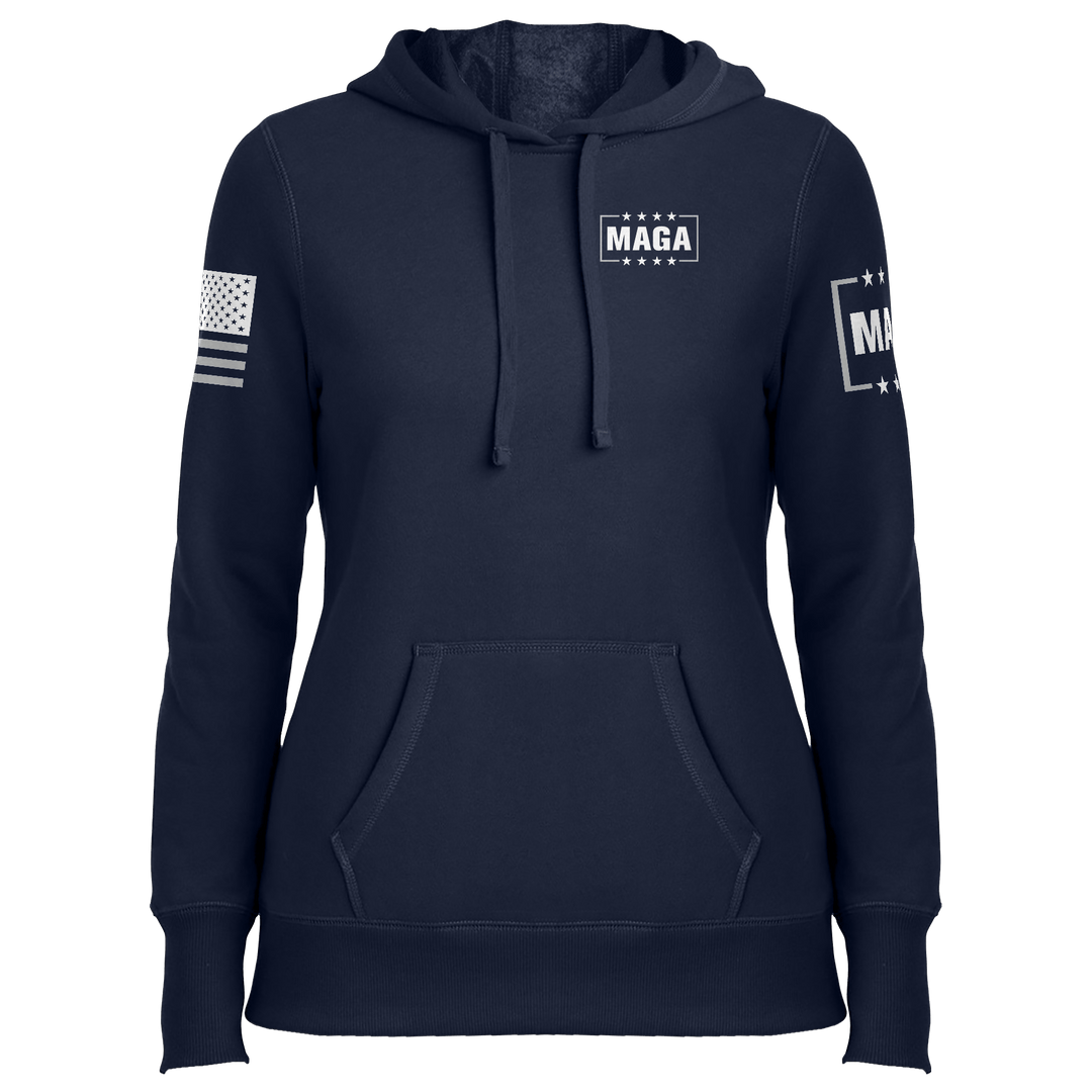 I Like My Coffee Black and Tea in the Harbor with Ship Ladies Hoodie maga trump