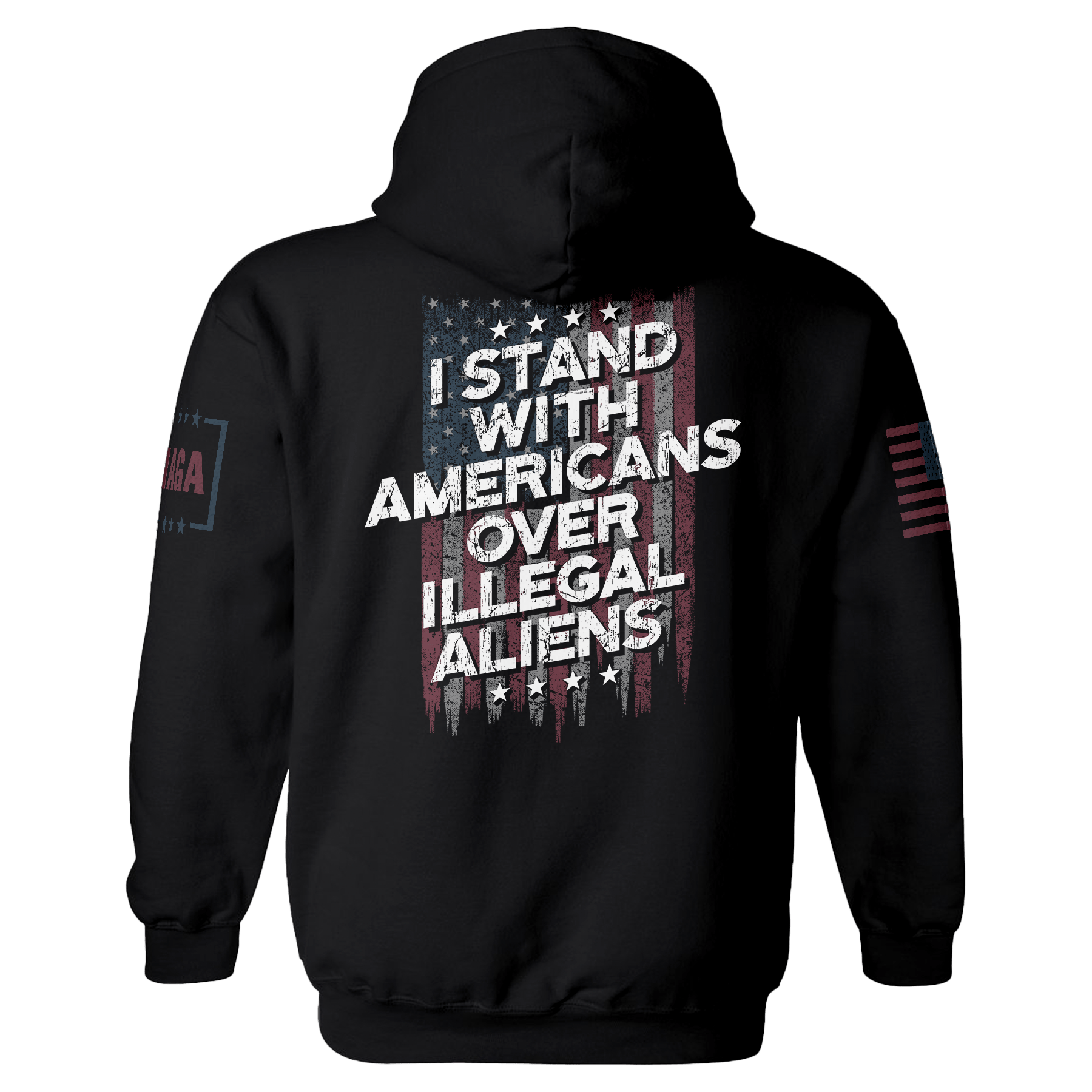 I Stand With Americans Hoodie maga trump