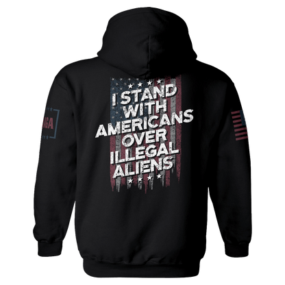 I Stand With Americans Hoodie maga trump