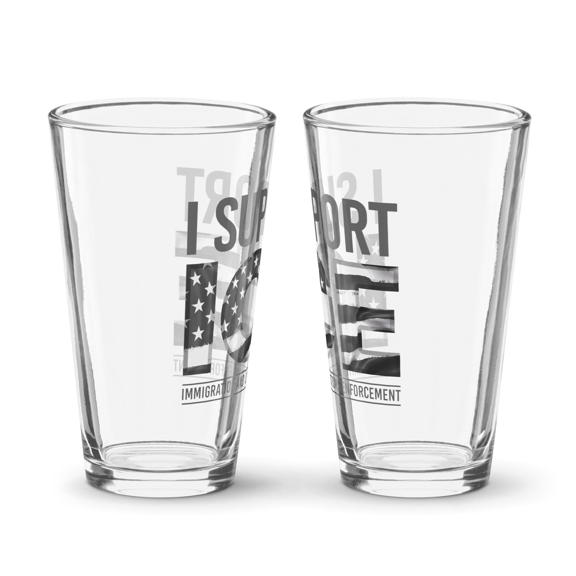 I Support Ice Shaker Pint Glass maga trump