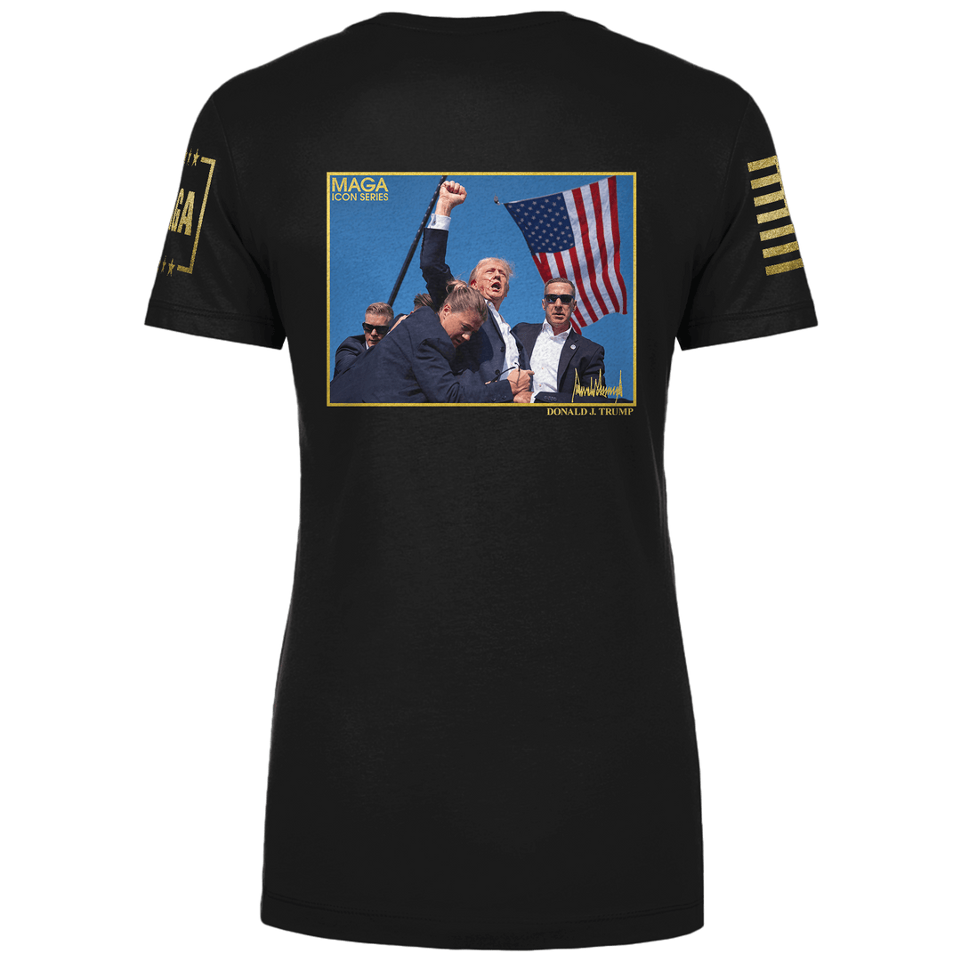 Icon Series - Trump Fight Ladies Tee maga trump