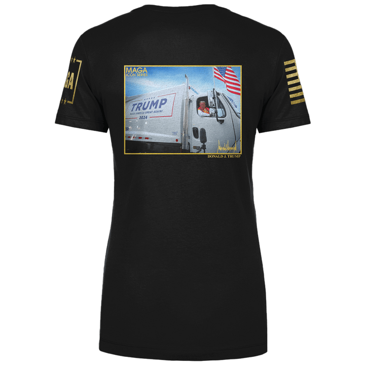 Icon Series - Trump Garbage Truck Ladies Tee maga trump