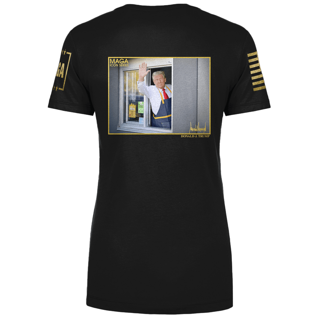 Icon Series - Trump MagaDonalds Ladies Tee maga trump