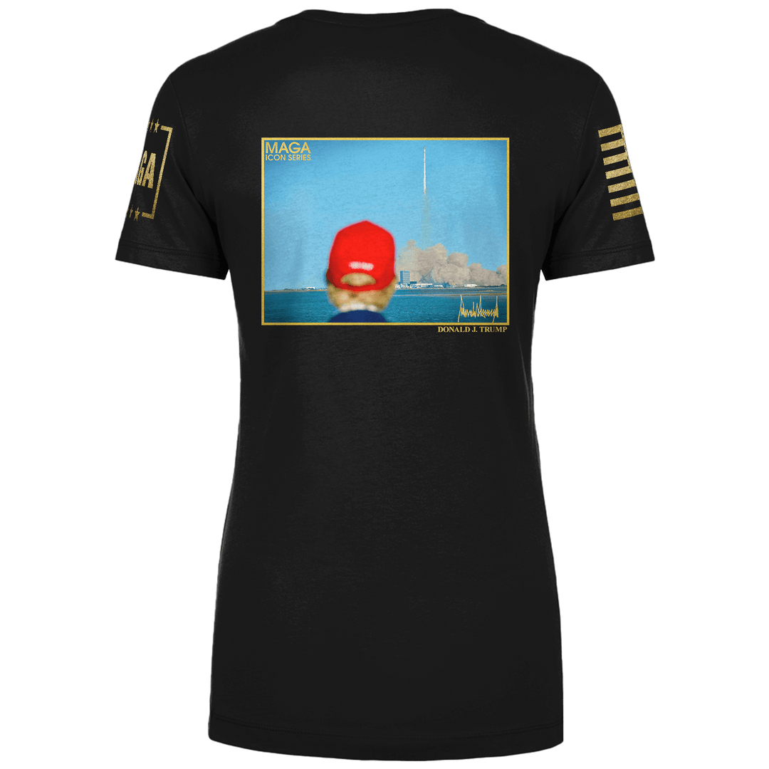 Icon Series - Trump SpaceX Rocket Launch Ladies Tee maga trump