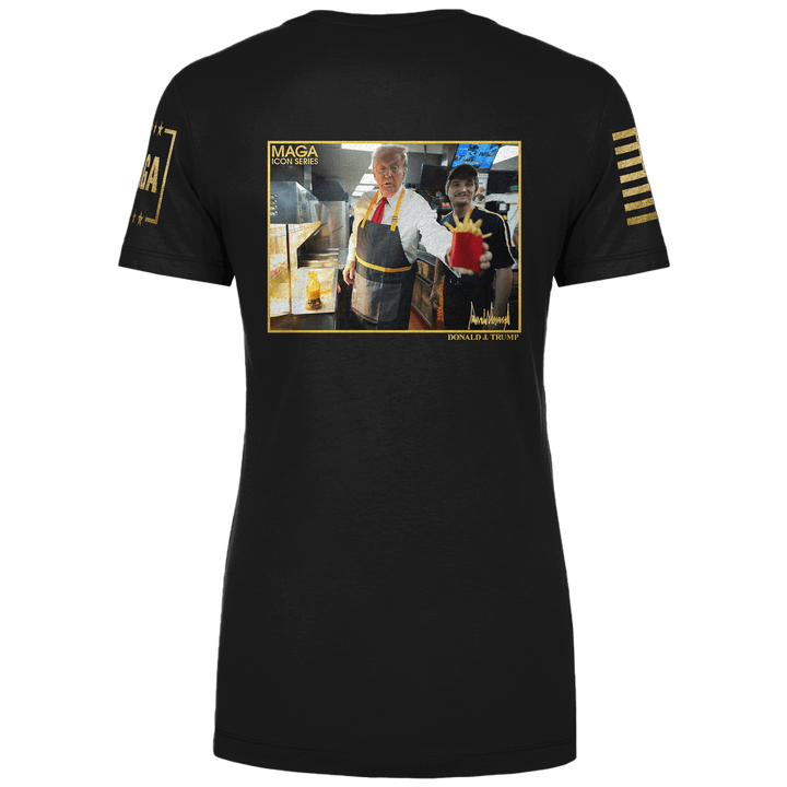 Icon Series - Trump with Fries Ladies Tee maga trump