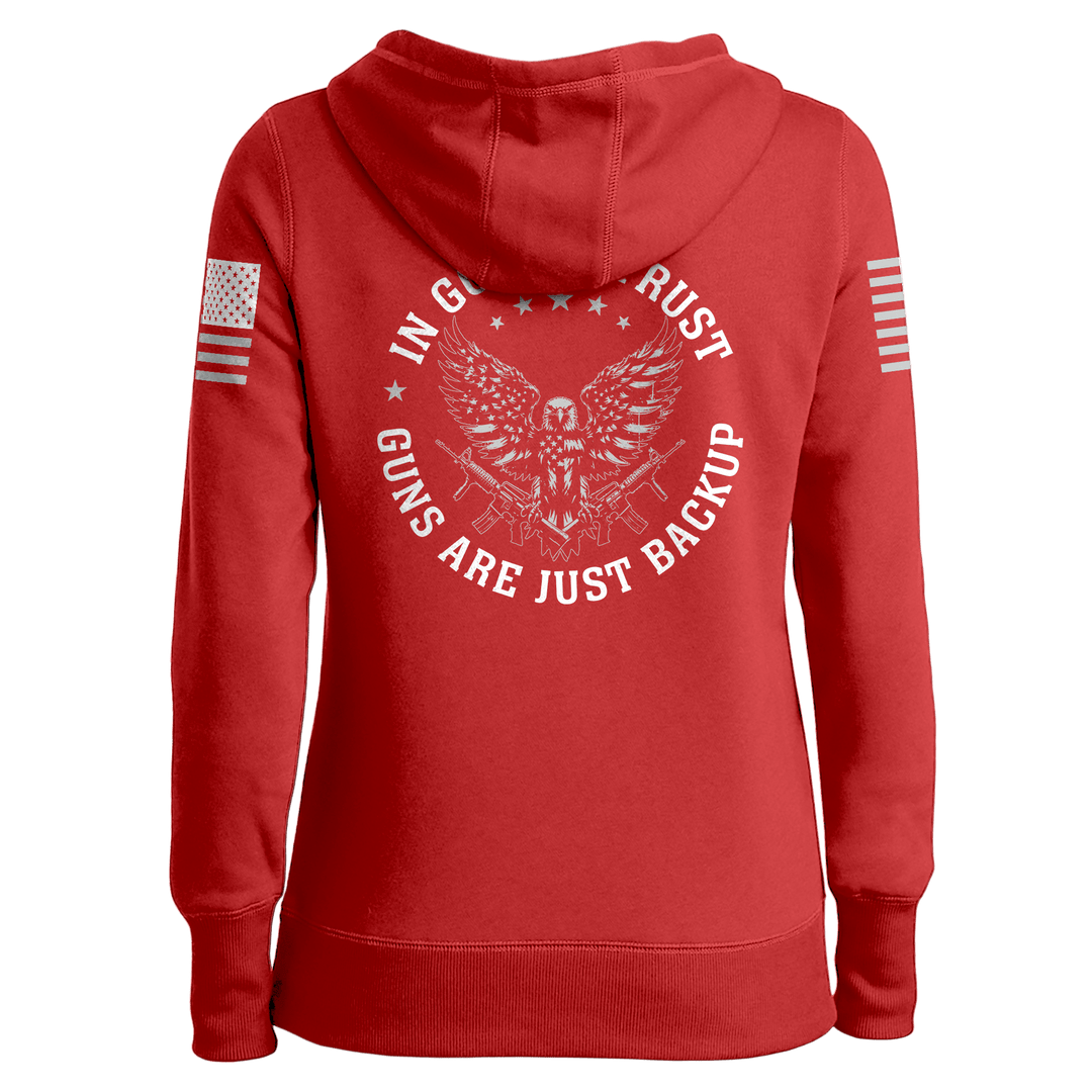 In God We Trust Ladies Hoodie maga trump