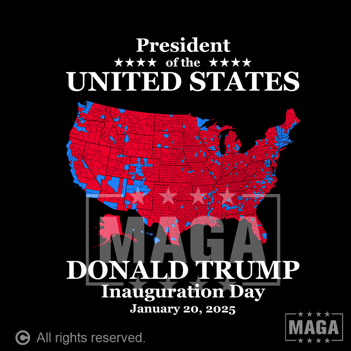 Inauguration Day Electoral Map maga trump