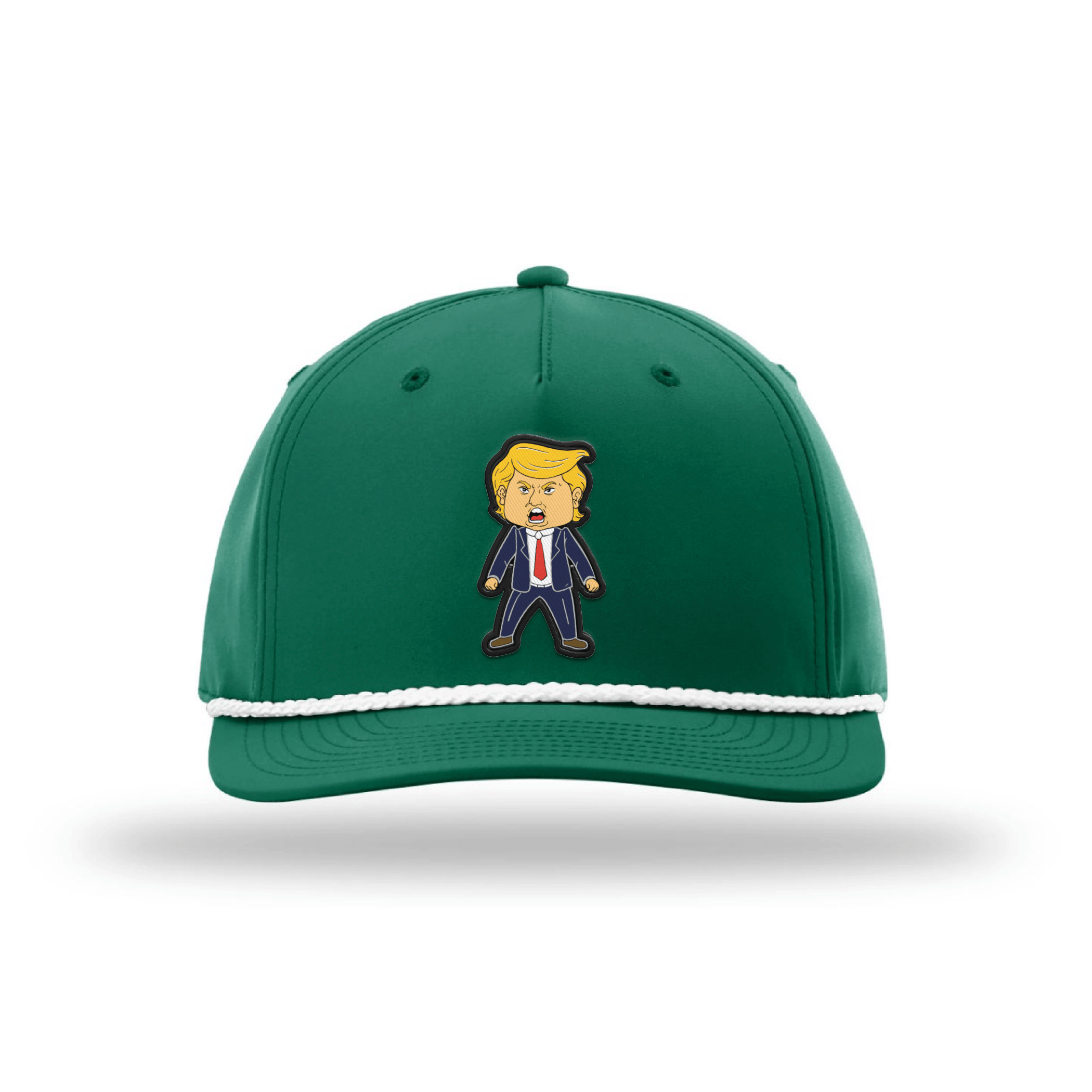 Kelly Green/White Happy Trump Rope Hat maga trump