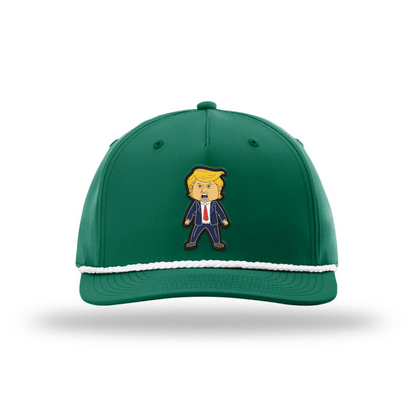 Kelly Green/White Happy Trump Rope Hat maga trump