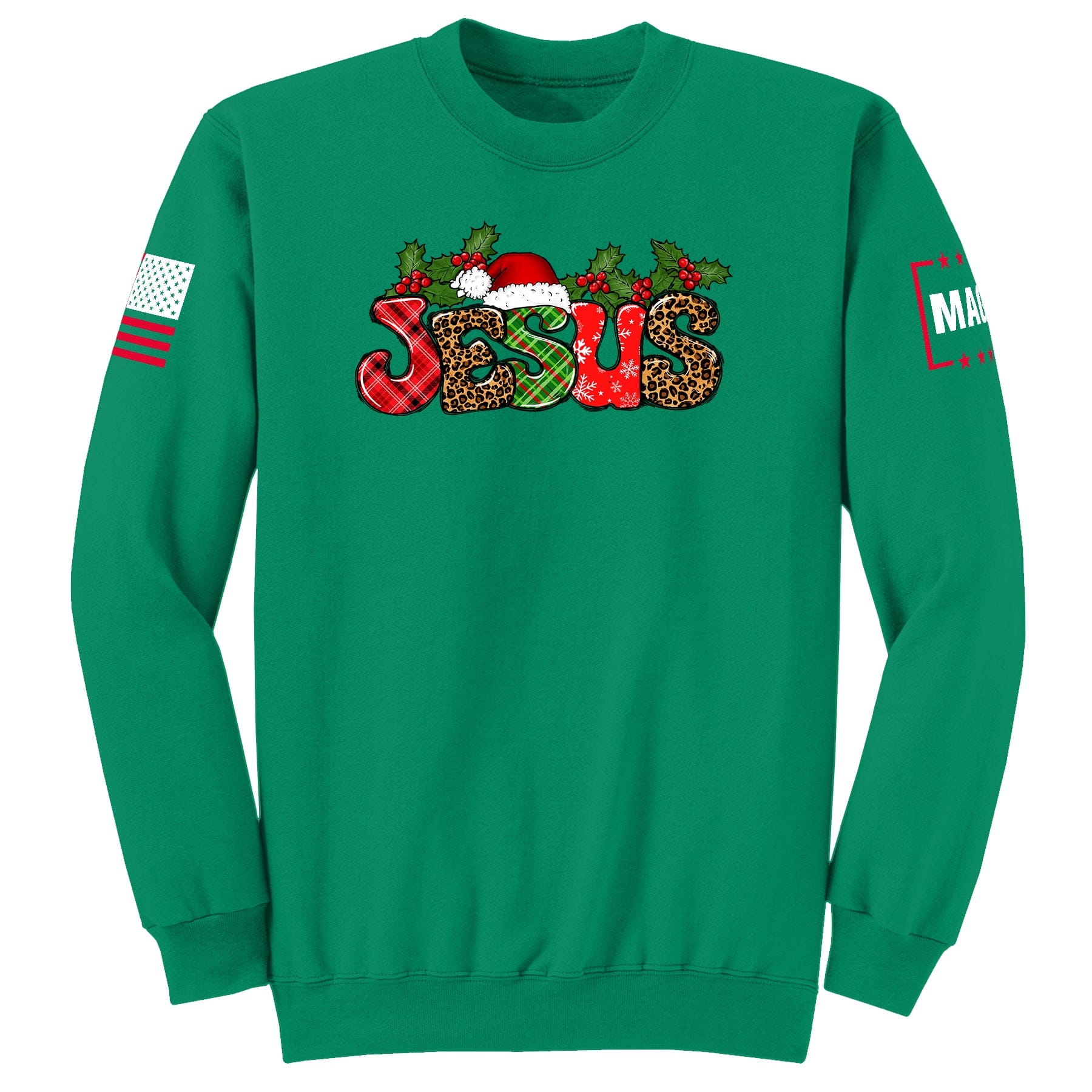 Kelly / S Jesus Christmas Sweatshirt maga trump