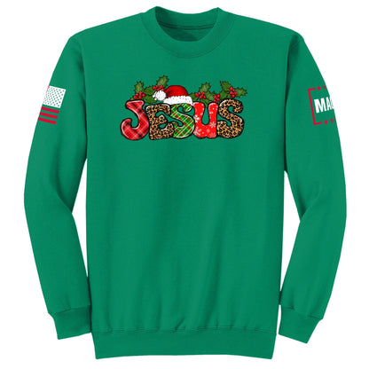 Kelly / S Jesus Christmas Sweatshirt maga trump