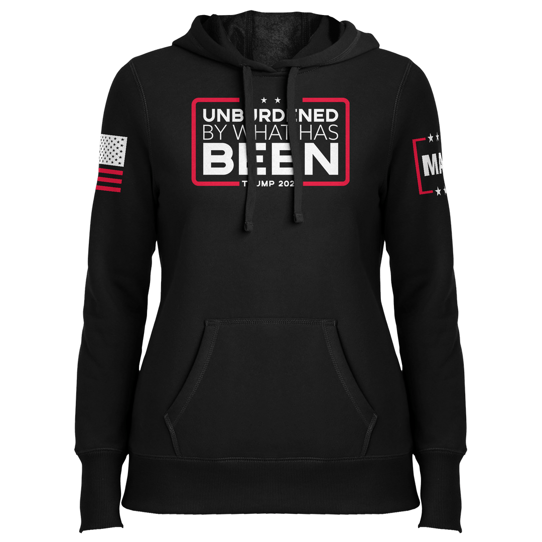 Ladies Hoodie / Black / XS Unburdened by What Has Been Ladies maga trump