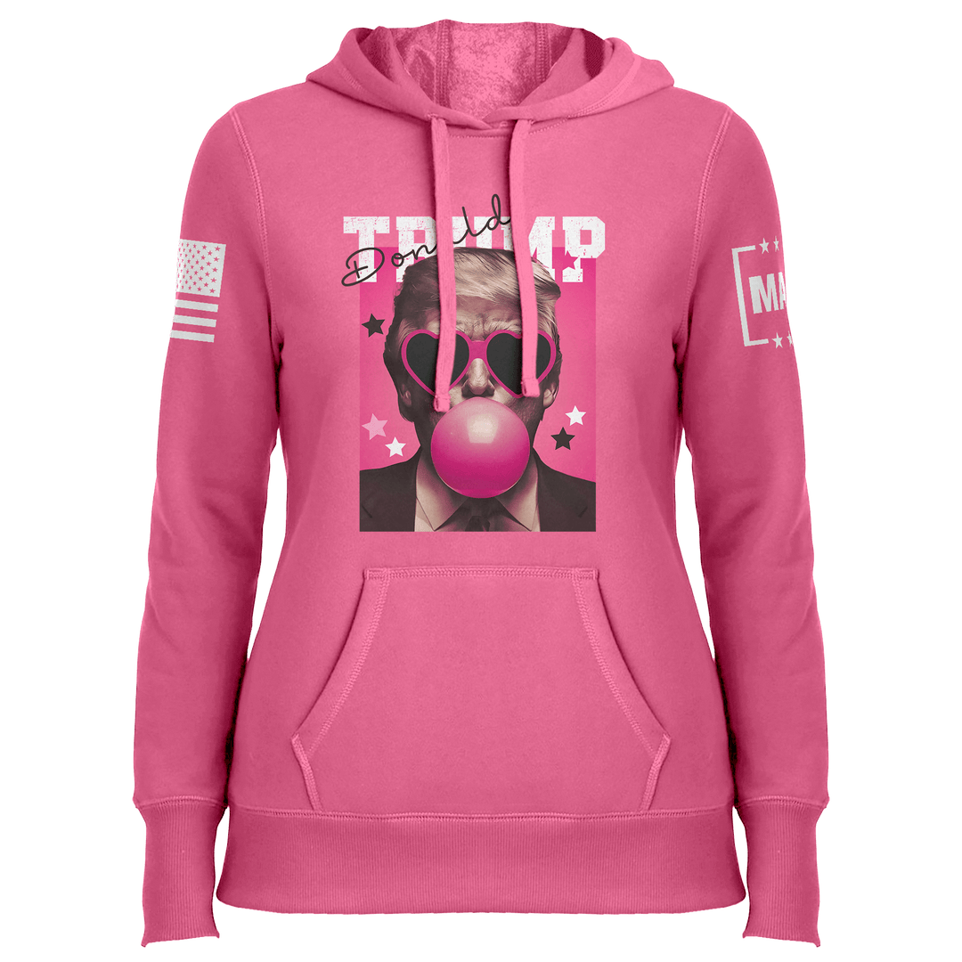 Ladies Hoodie / Heather Charity Pink / XS Donald Trump Bubblegum maga trump